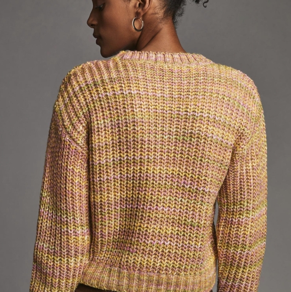 Anthropologie Ribbed Multicolored Crewneck Sweater NWT XXS - Picture 7 of 7